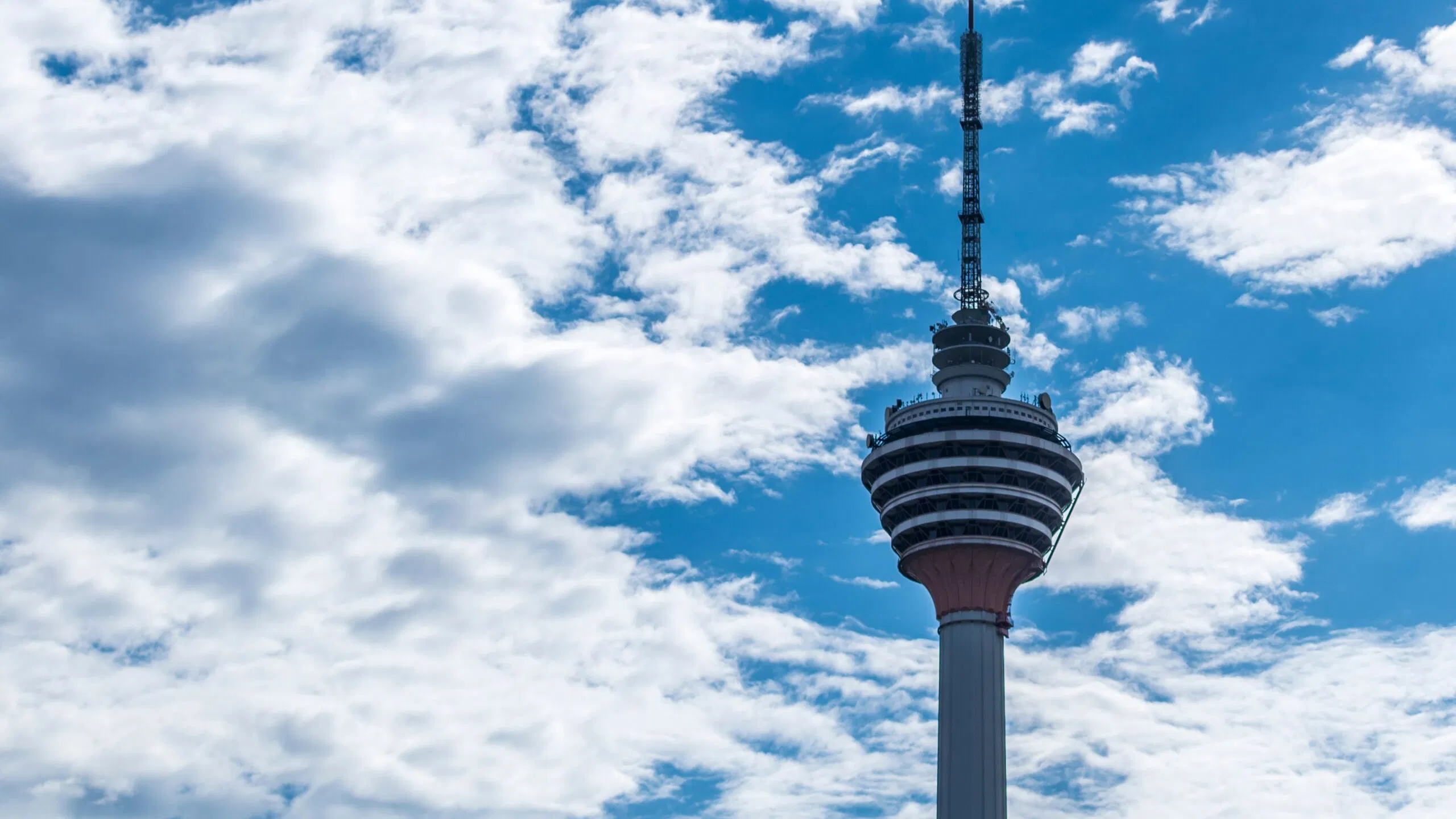 The head of the KL Tower against cloud