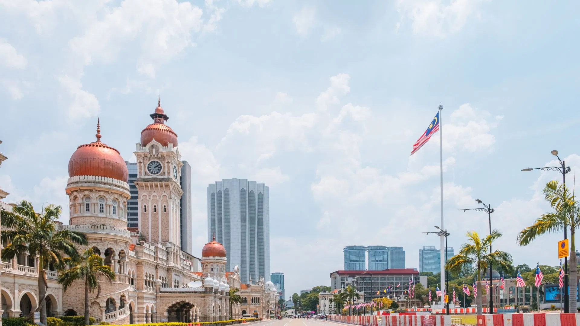 The Sultan Abdul Samad building and the Merdeka Square flagpole in Kuala Lumpur